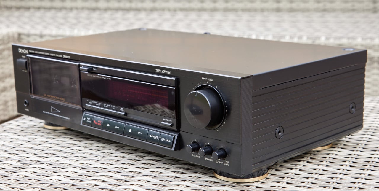 Vintage Denon DRM-600 cassettedeck, zwart