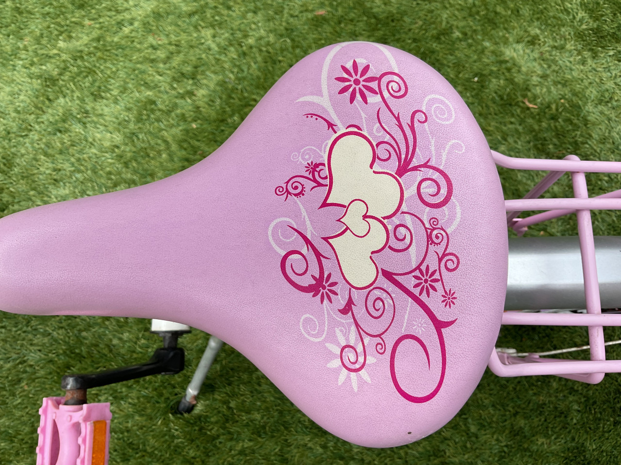 Meisjesfiets, 20 inch, rose en wit,Cool crazy