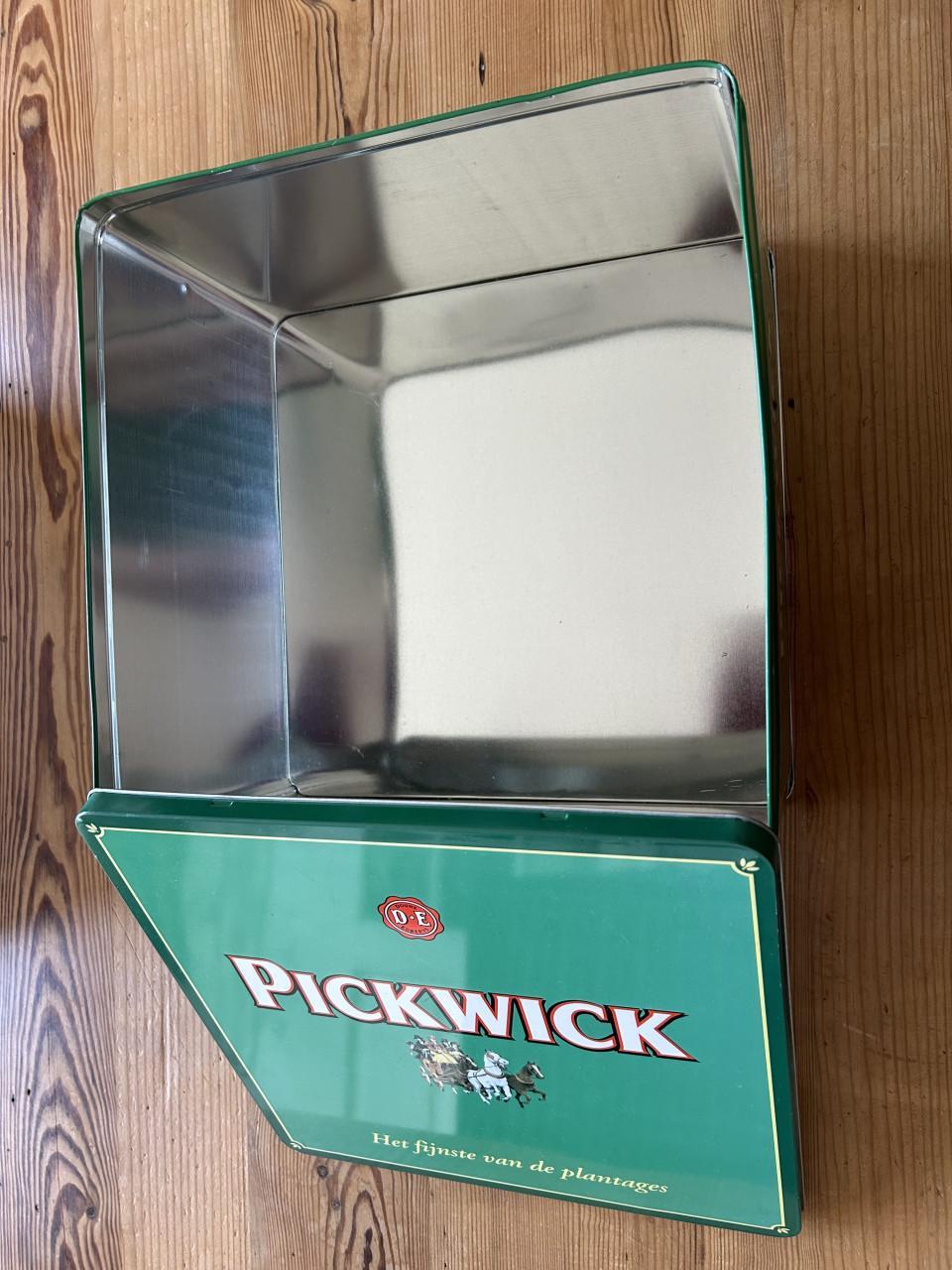 Groot Pickwick blik. D.E Thee blik