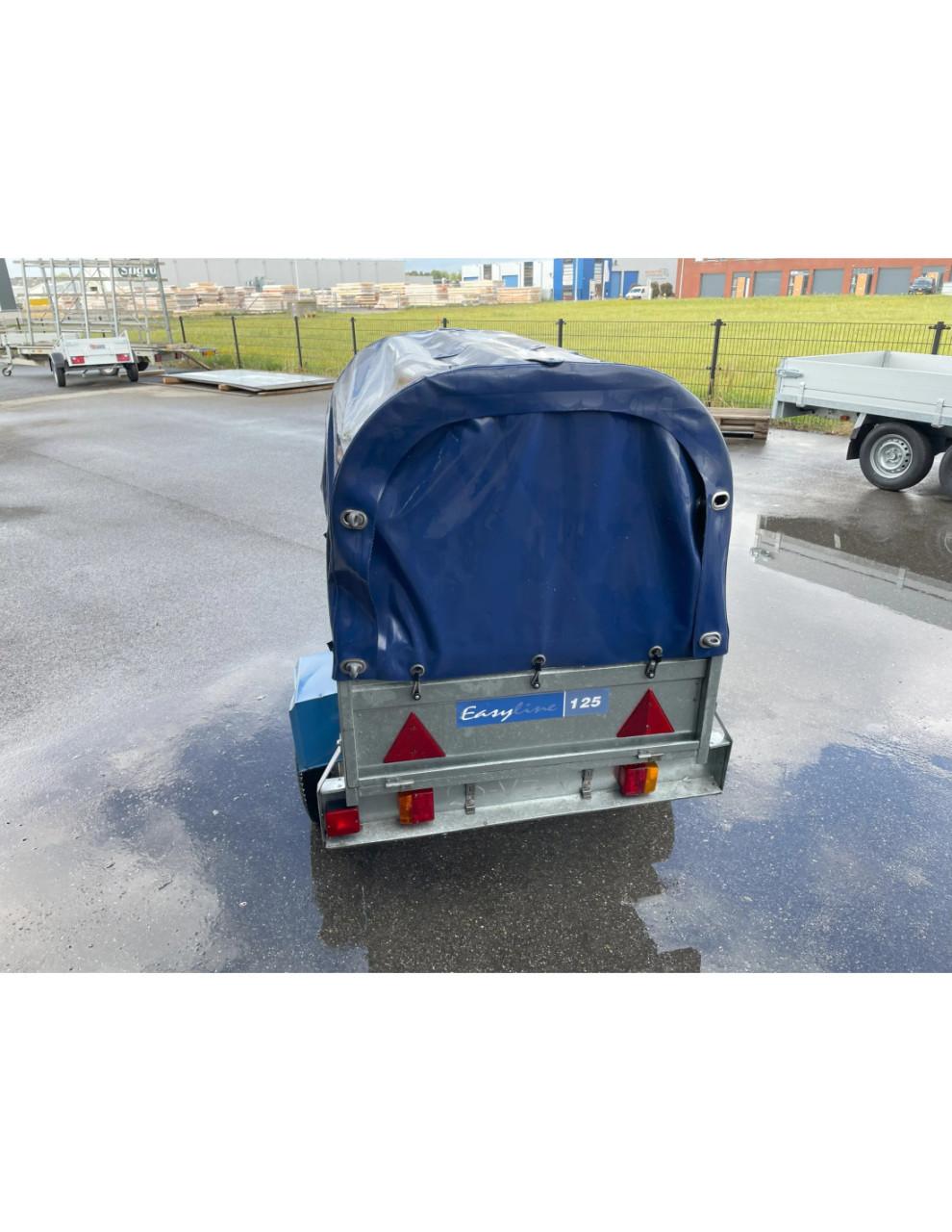 Bakwagen met huif enkelas ongeremd