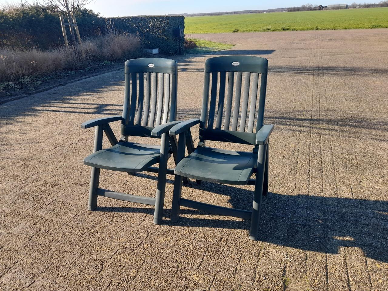 2 Hartman verstelbare  tuinstoelen