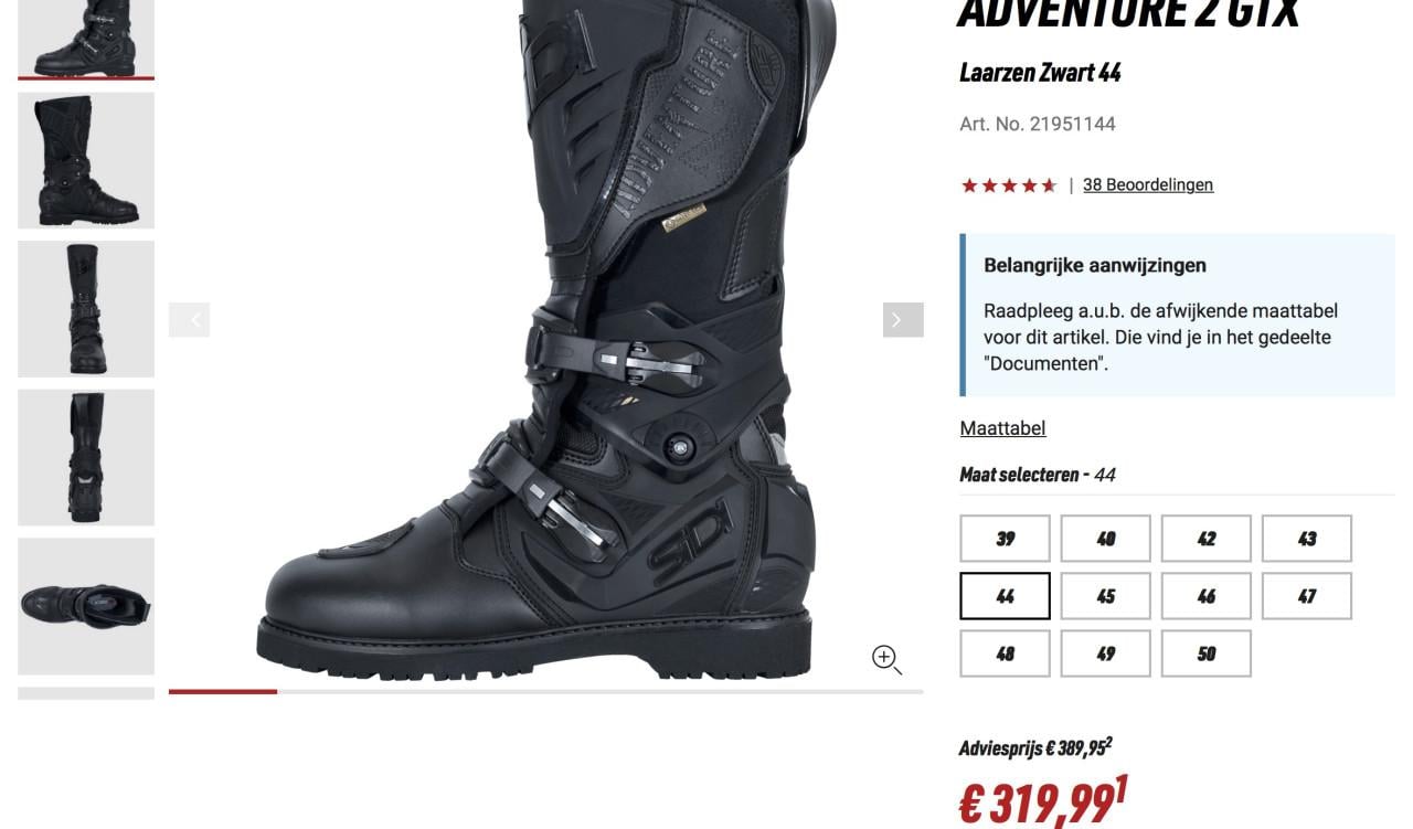 SIDI Adventure GTX motorlaarzen maat 45