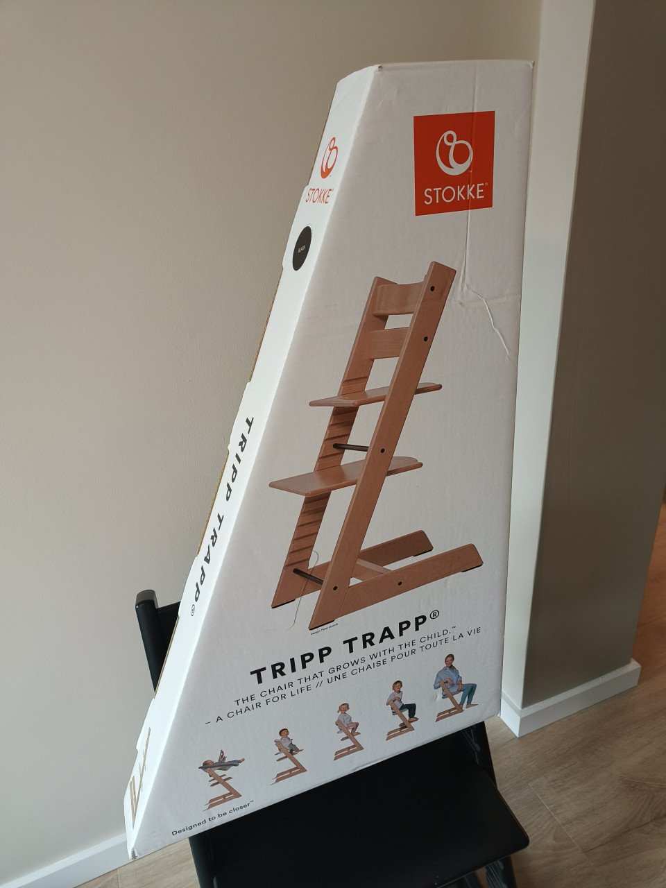 Tripp trapp stoel zwart