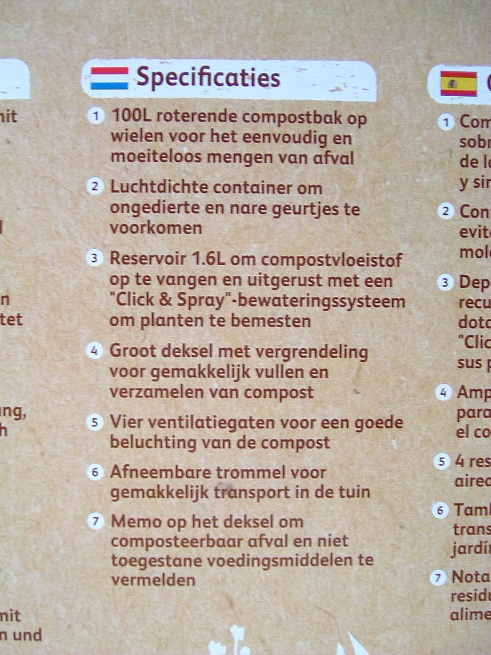 Roterend compostvat. Nieuw.