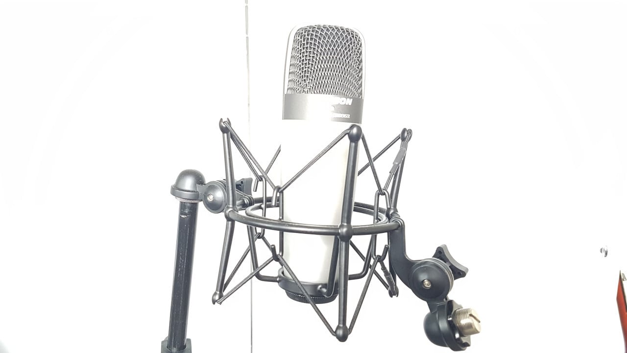 Condensator Microfoon Samson,nieuwstaat, inclusief popfilter en schockmount