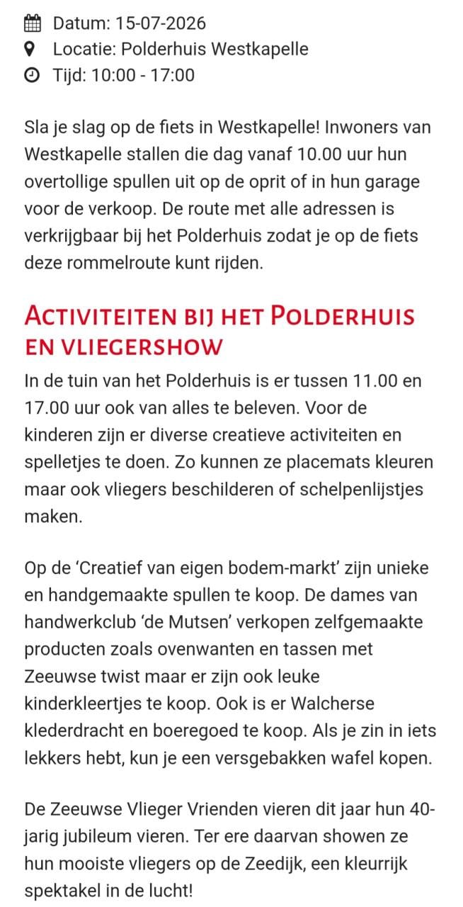 Fiets rommelroute Westkapelle