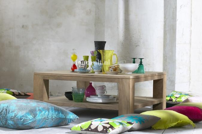 Prachtige TEAK HOUTEN plateau tafel merk FOUCAULT 200 x 60x 40