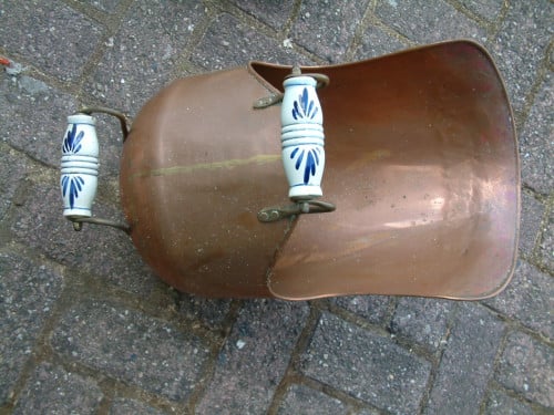 Koperen haard hout bak