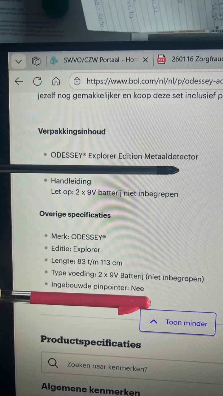 Odessey metaaldetector