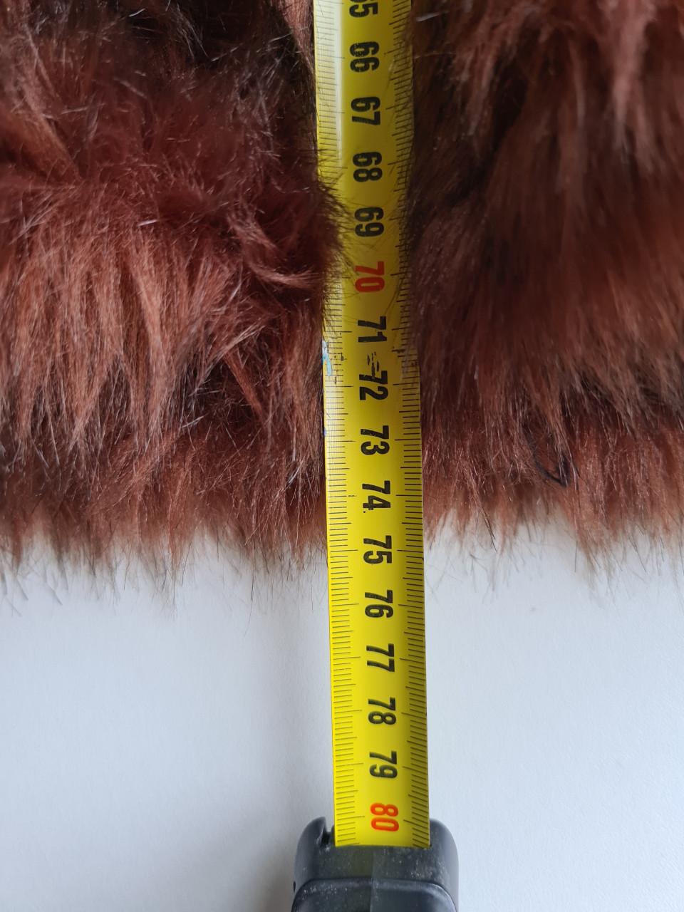 Seven Sisters/ The Sting bordeaux/ roest bruine fake fur bontjas Maat M