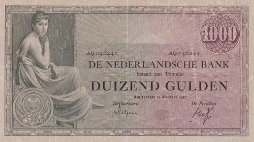 Biljet 1000 Gulden 1931 Grietje Seel