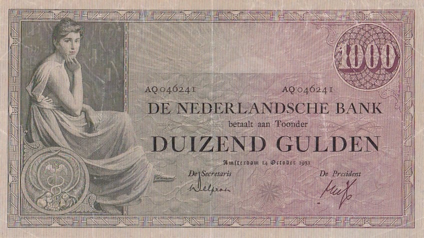 Biljet 1000 Gulden 1931 Grietje Seel