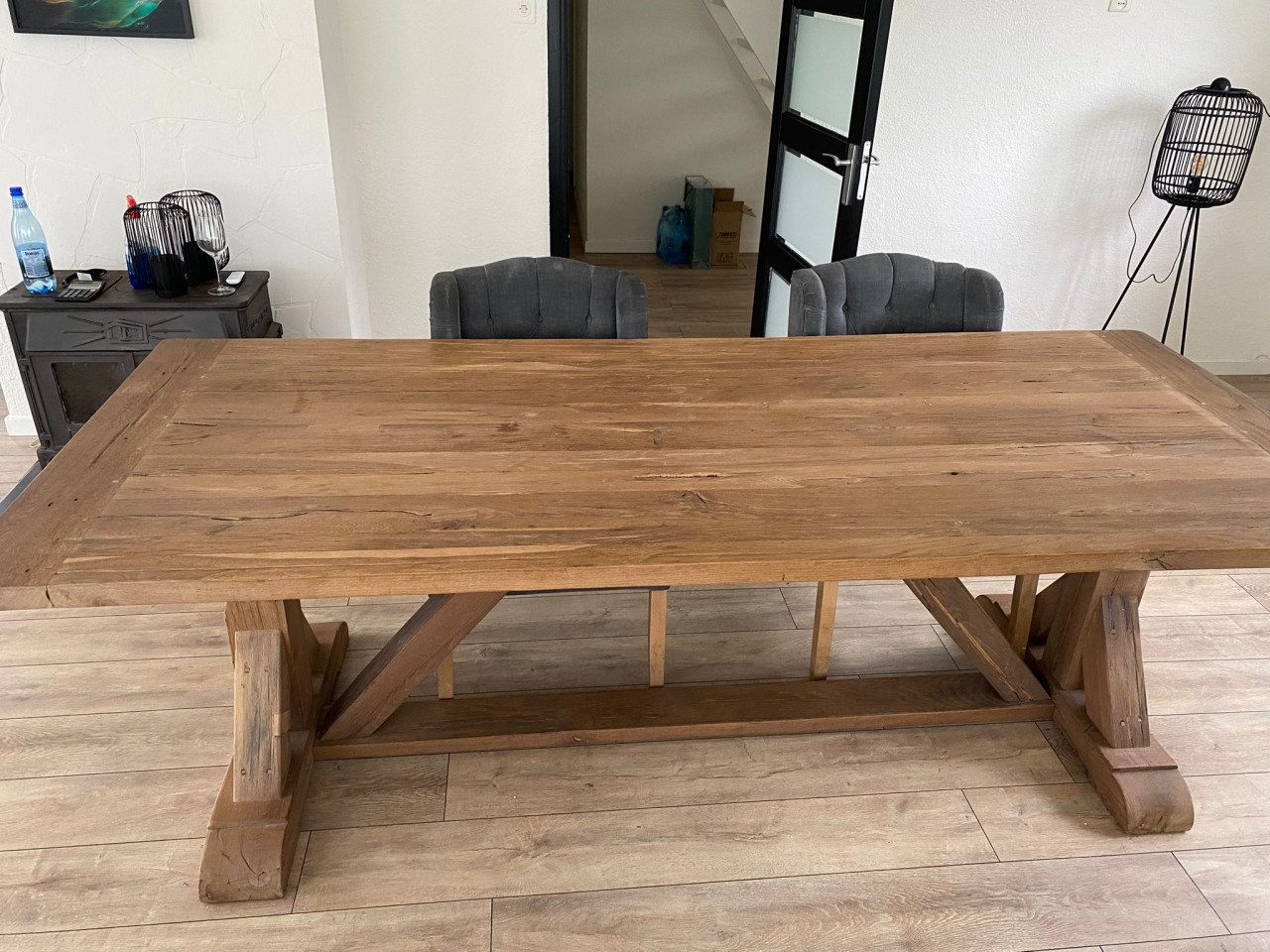 Massief eikenhouten tafel