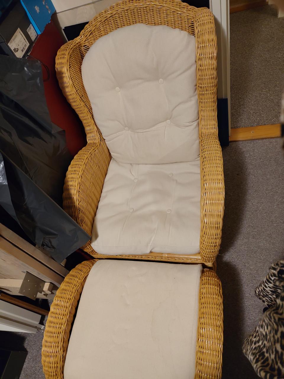 Vintage rieten stoel