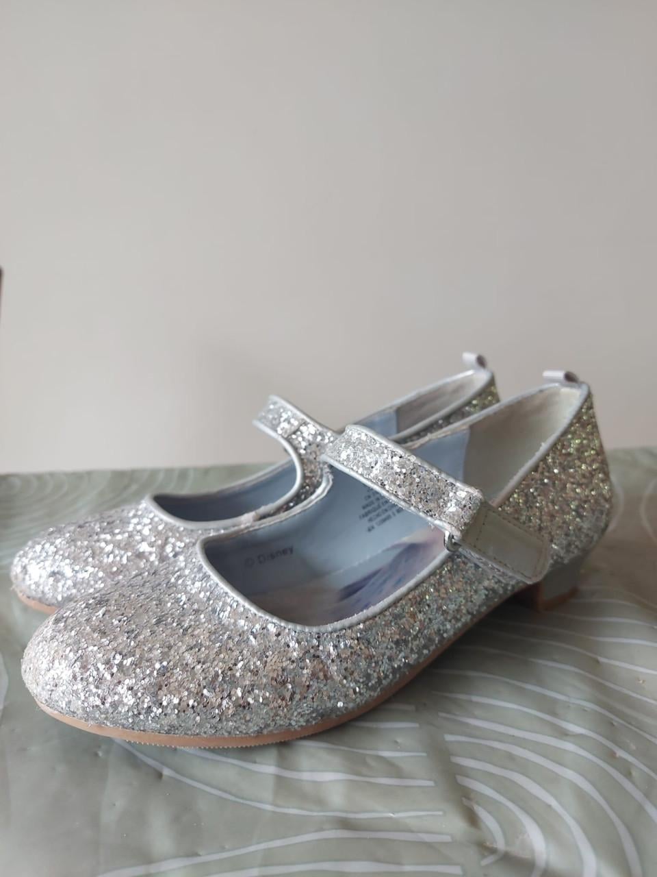 Z.g.a.n. zilveren glitter prinsessenschoentjes / muiltjes