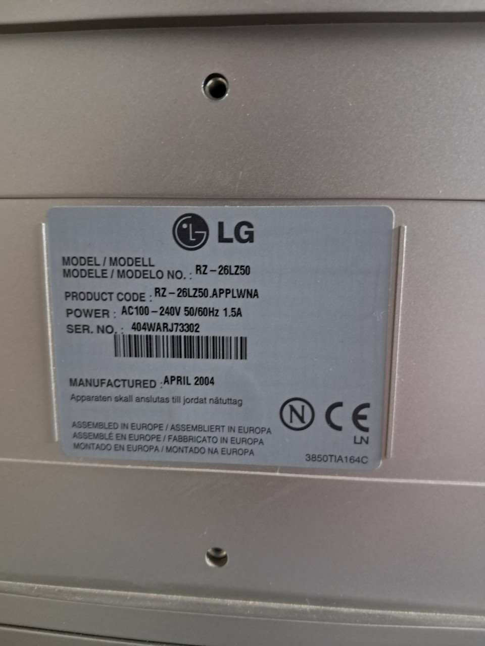 LG TV toestel met Humax