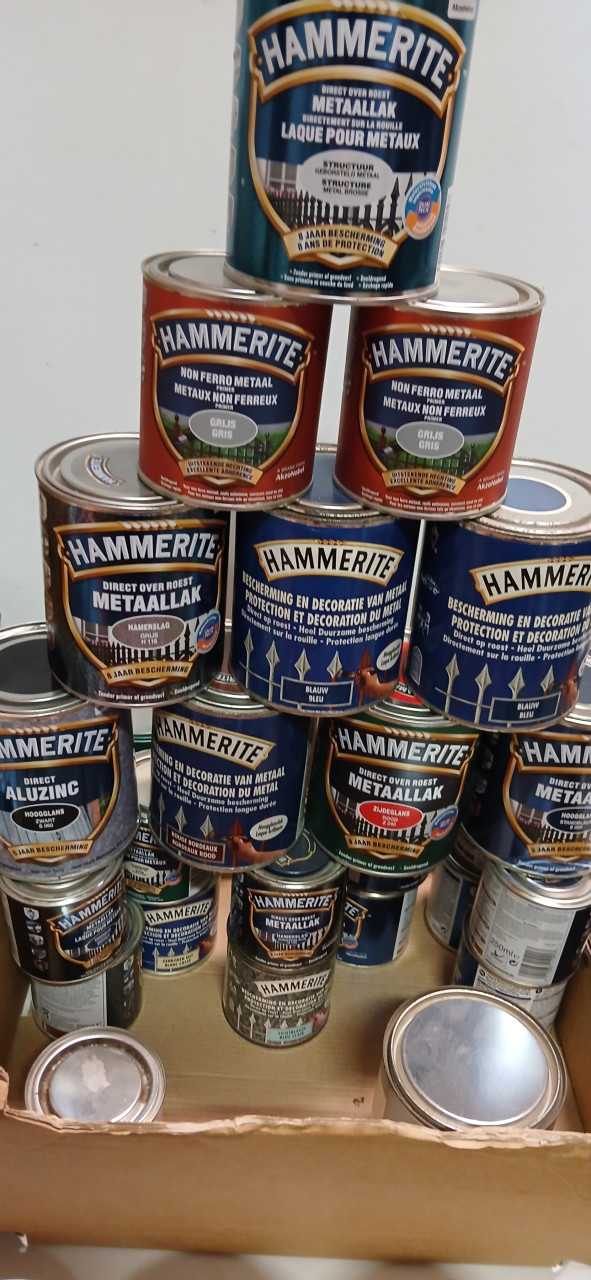 Hammerite diverse kleuren totaal 10ltr