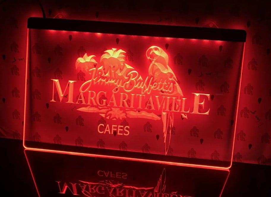 Margaritaville LED bord Jimmy Buffett, nieuw, multicolour