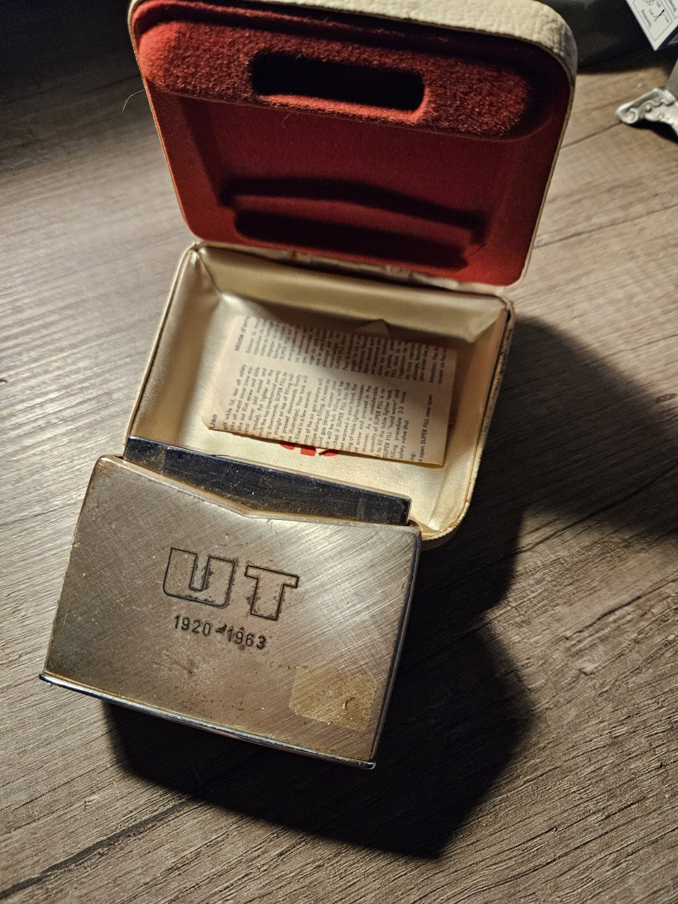 Antieke "CONSUL CROWN" tafelaansteker - gas - met ORIGINELE BOX , jaren 60.