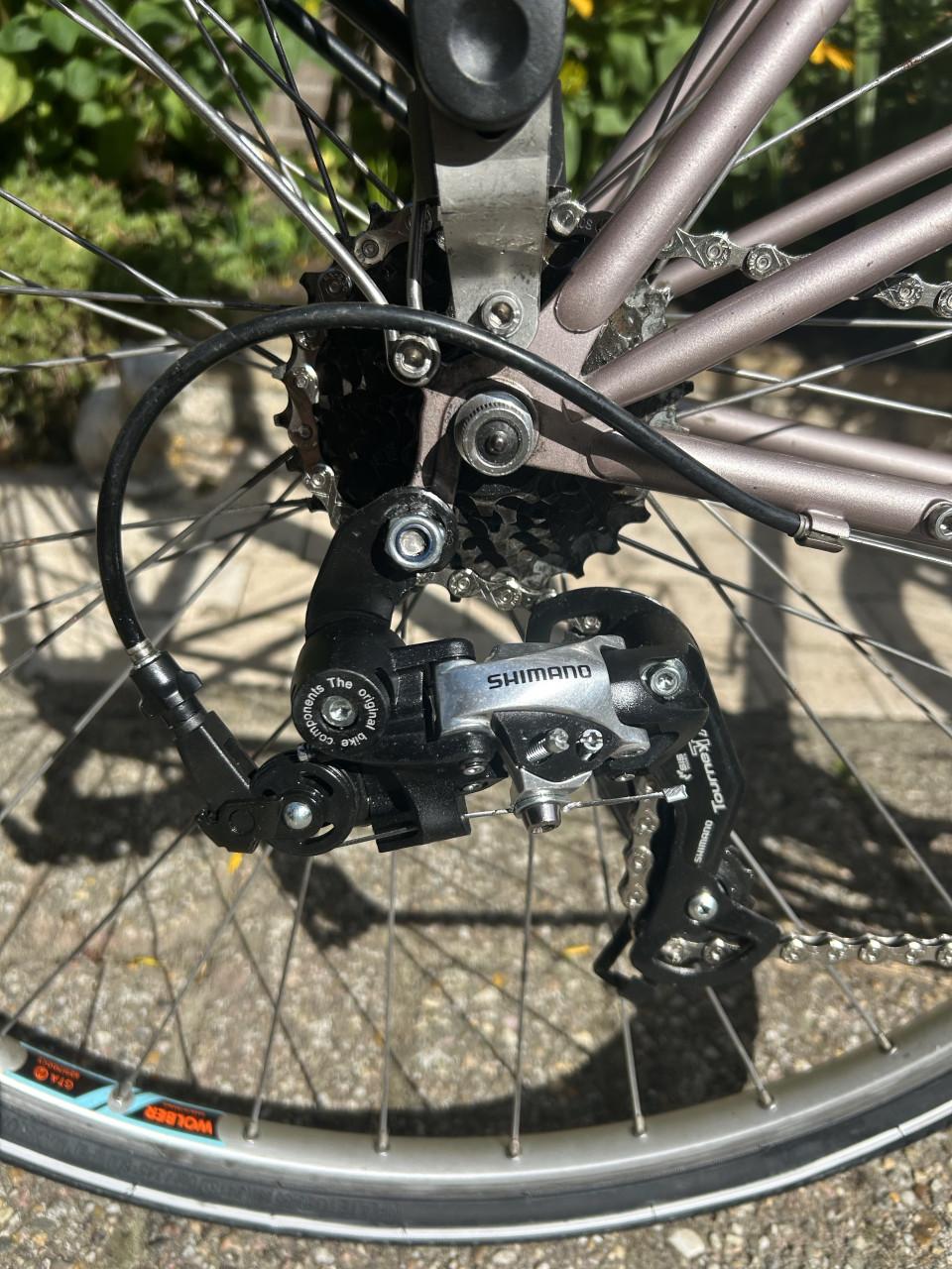Dames fiets Koga Miyata 28 inch. 21 versn. velgrem verlichting. OK!