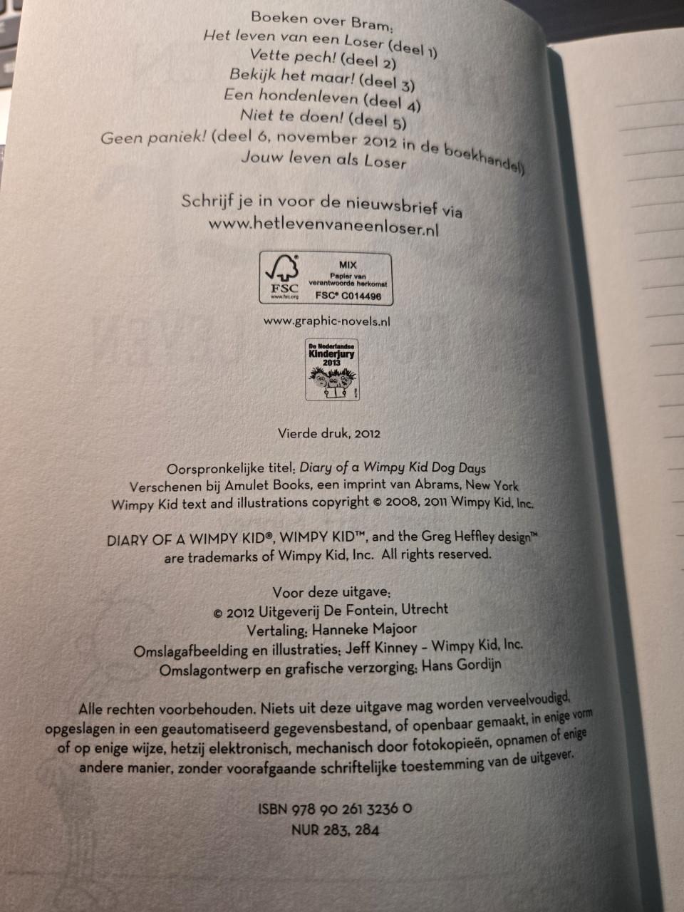 Twee boeken uit de serie Het leven van een Loser van Jeff Kinney