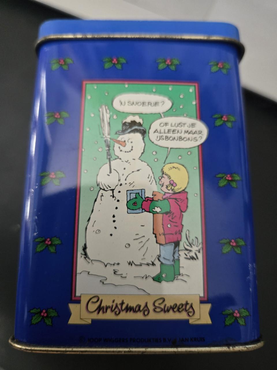 Blik  van Jan, Jans en de Kinderen   "Christmas Sweets". H10.7x b10x7.5 cm