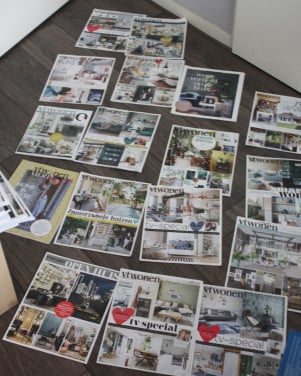 Set van 17 dunne tvwonen tijdschriften