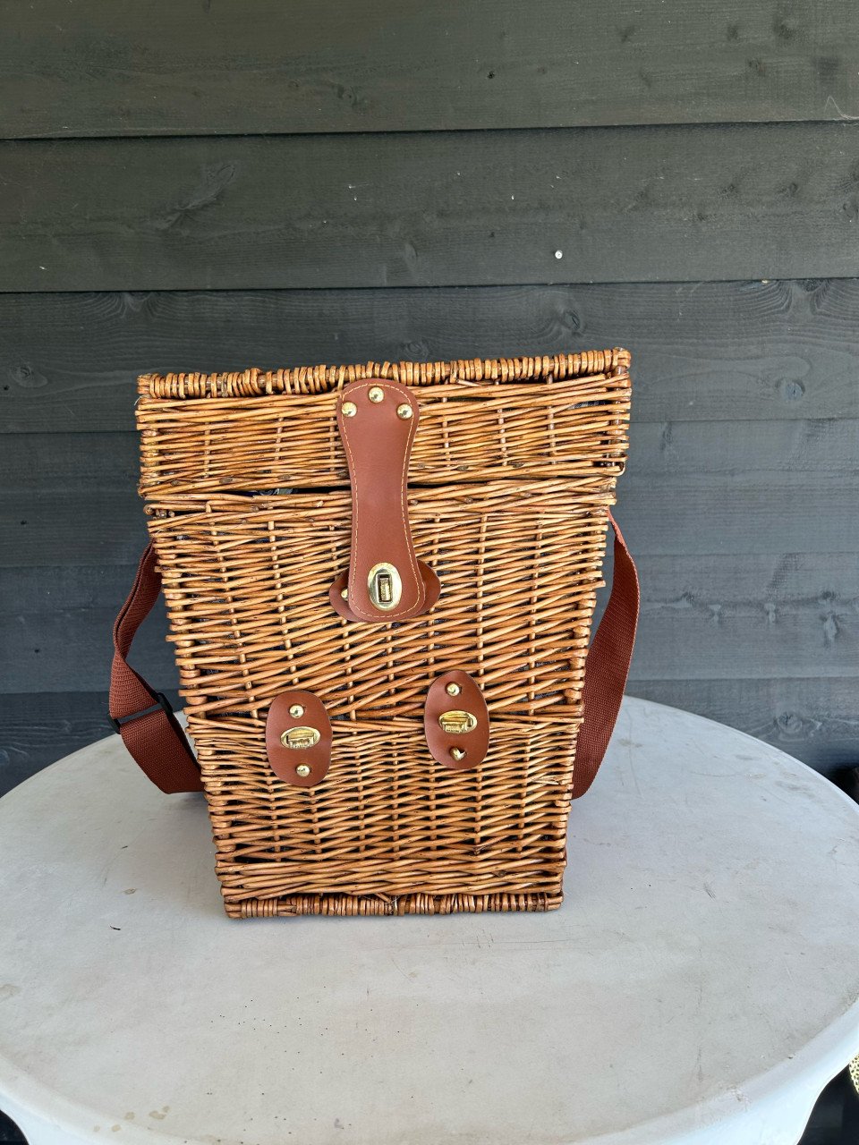 Rieten picknick mand voor 4 personen