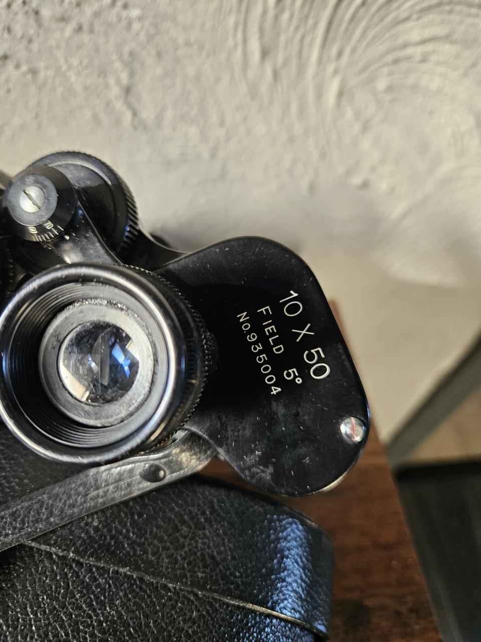 Vintage Liara 10x50 verrekijker met leren koker