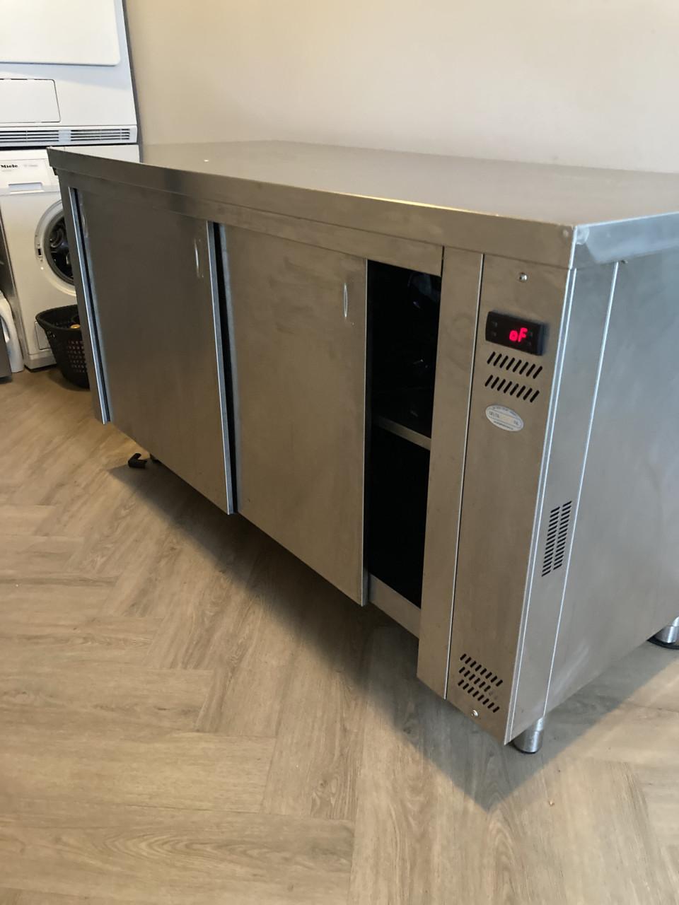 Warmhoudkast rvs 2 schuifdeuren