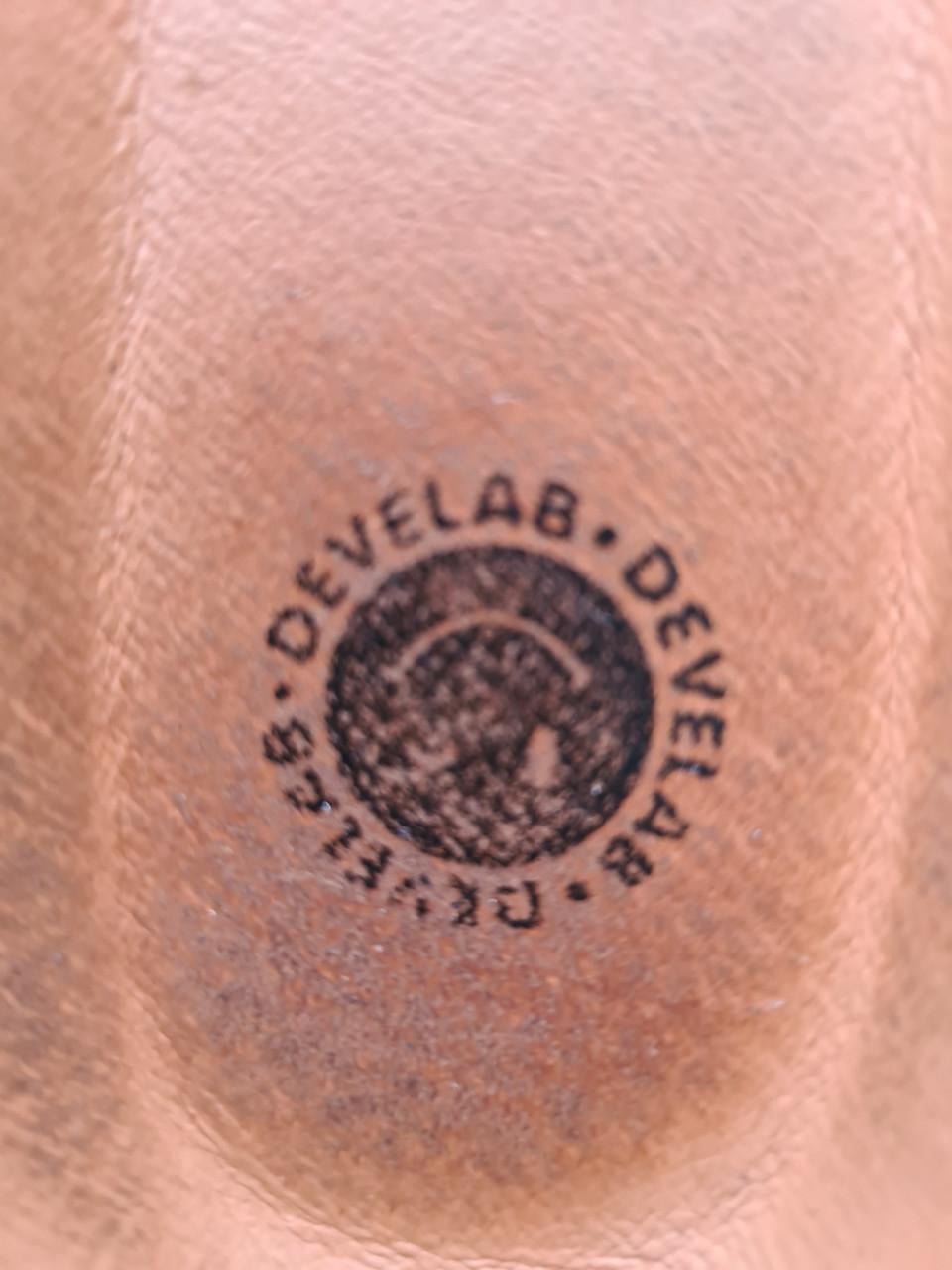 Develab zwarte leren veterboots met rits Maat 34