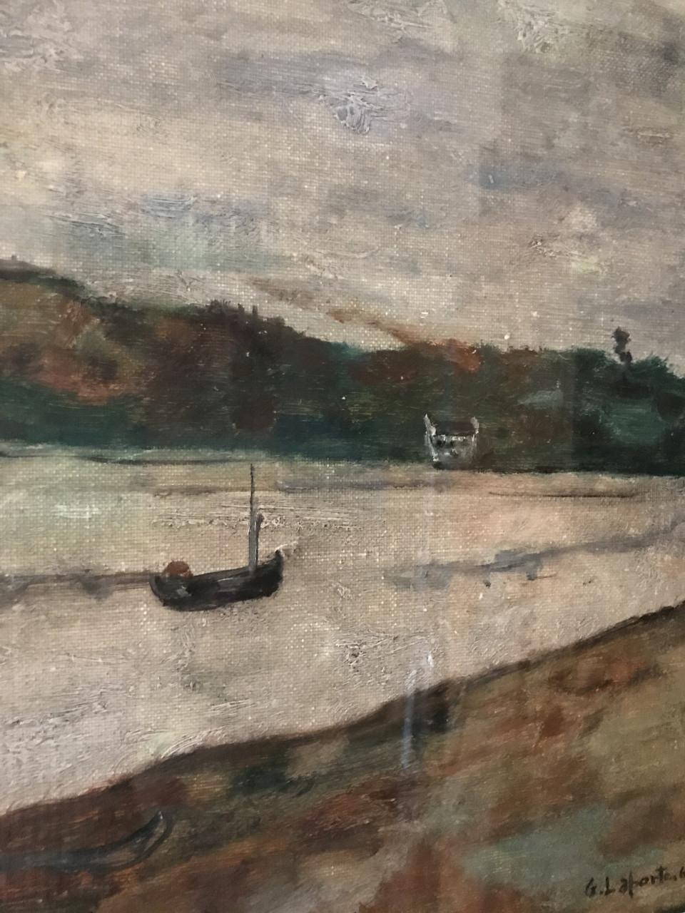 Schilderij Georges Laporte (1926-2000) - Paysage de bord de mer
