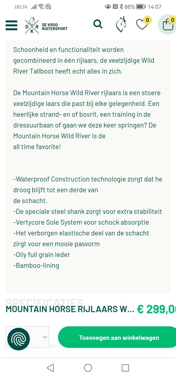 Leren paardrijlaarzen maat 38