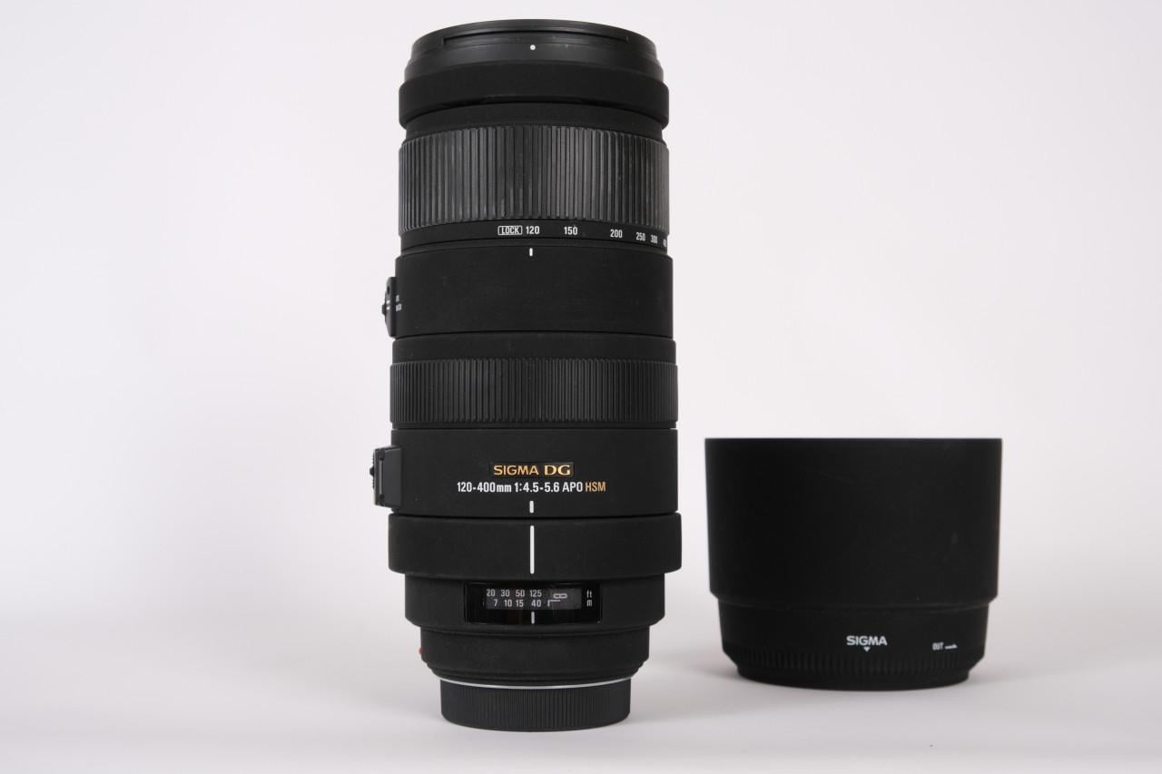 Sigma 120-400mm F4.5-5.6 APO HSM voor Sony A-vatting