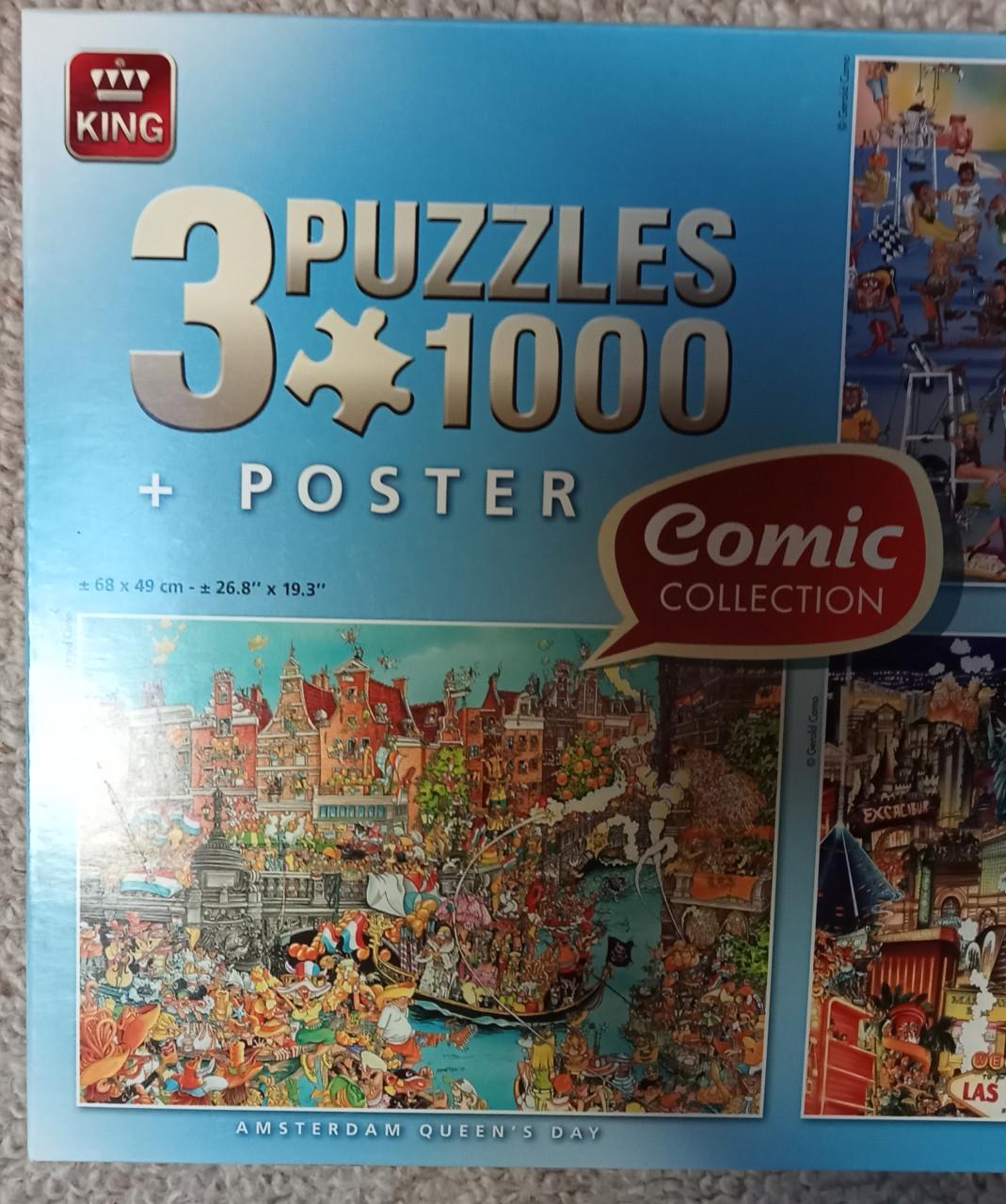 Comic puzzels 3x1000