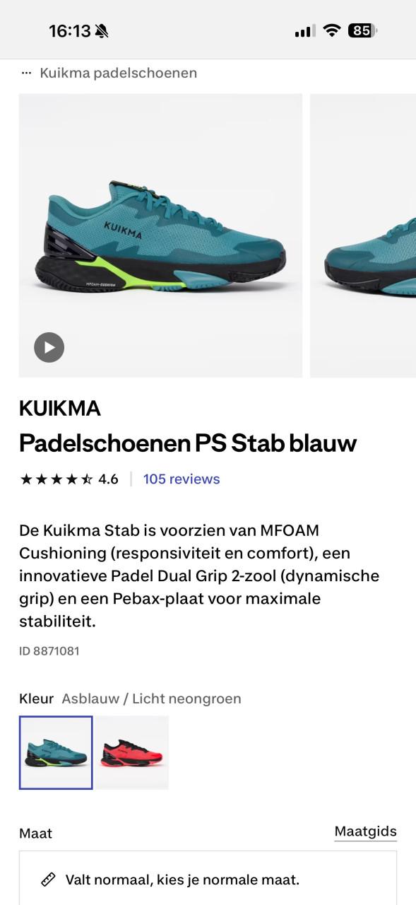 Padelschoen Kuikma PS STAB nieuw maat 42