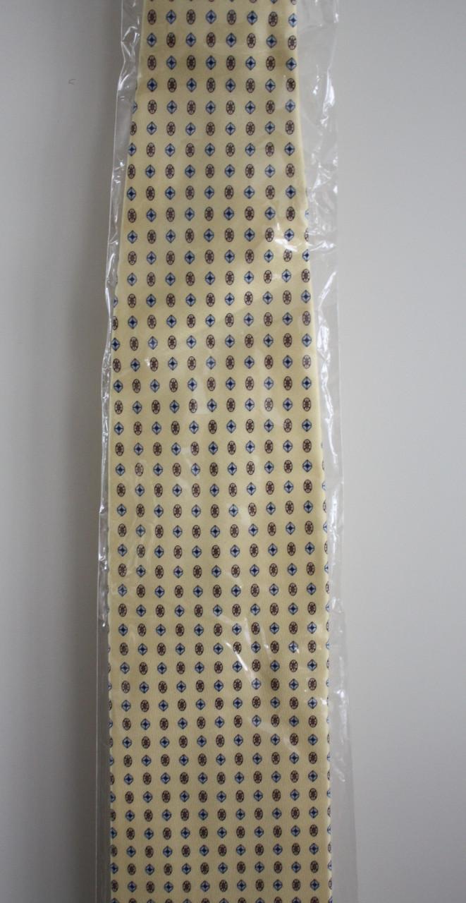 Nieuwe stropdas geel met patroon nr2