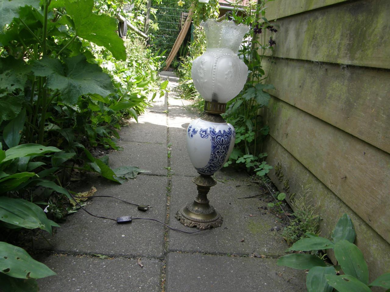 Delfts blauwe staande lamp