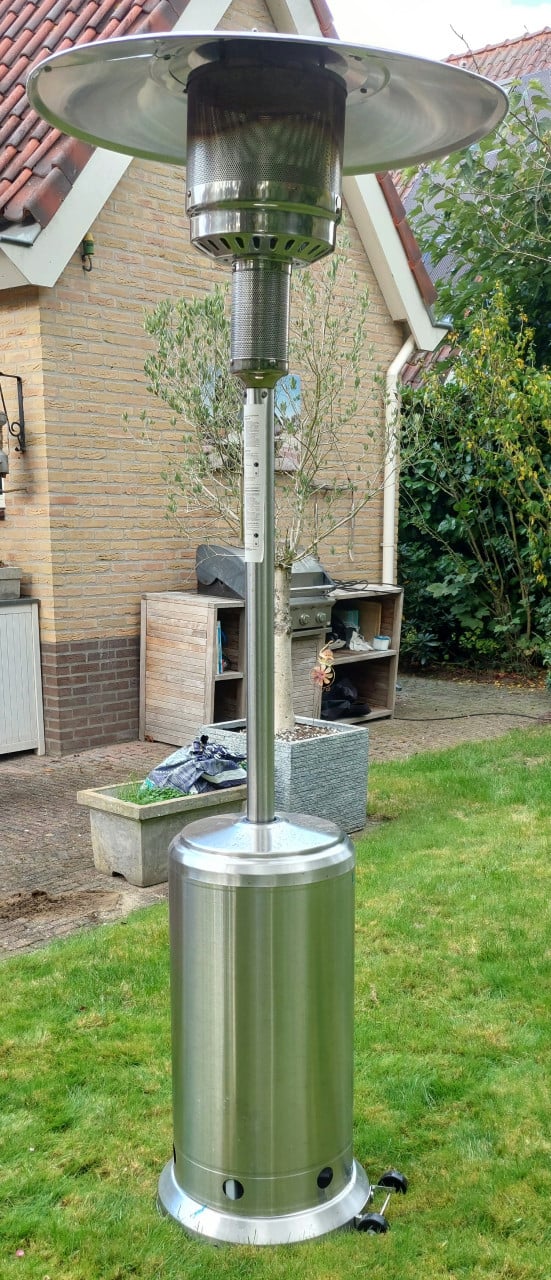 Terrasverwarming zgan, één keer gebruikt.