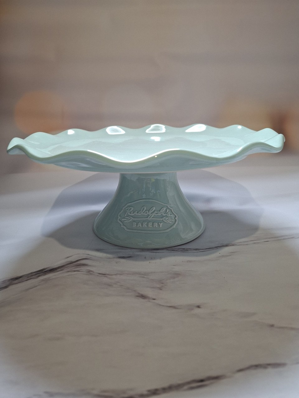 Taart Plateau / Taart Etagère, mint groen, effectief 24cm diameter
