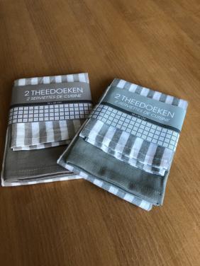 Te koop 2 x set theedoeken.(2).(nieuw).