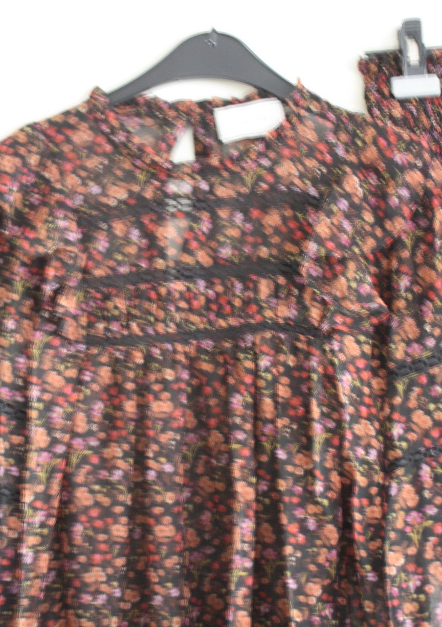 Set blouse en rok met bloemenprint maat 38