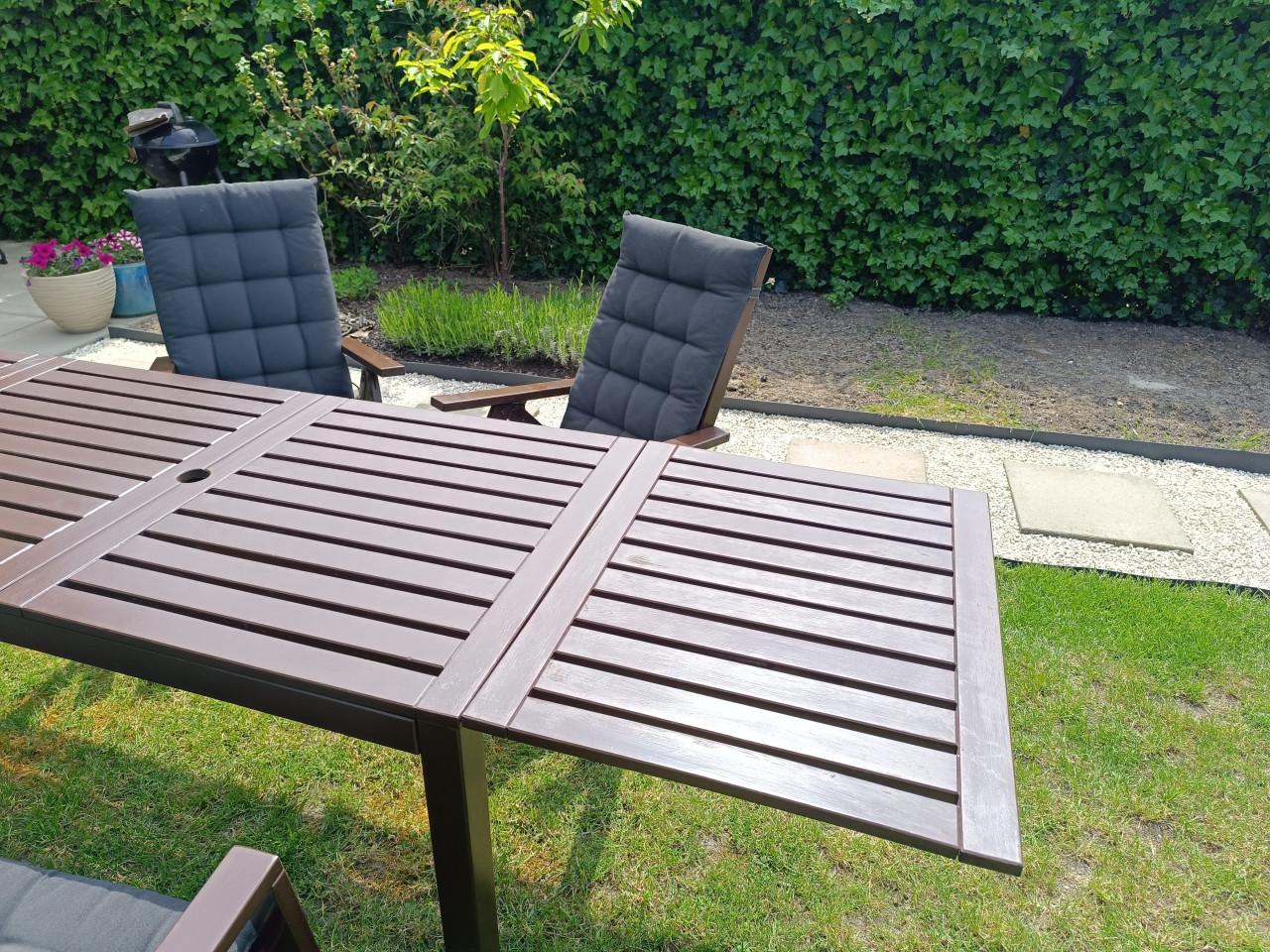 IKEA APPLARO tuinset te koop – bruin gebeitst massief hout