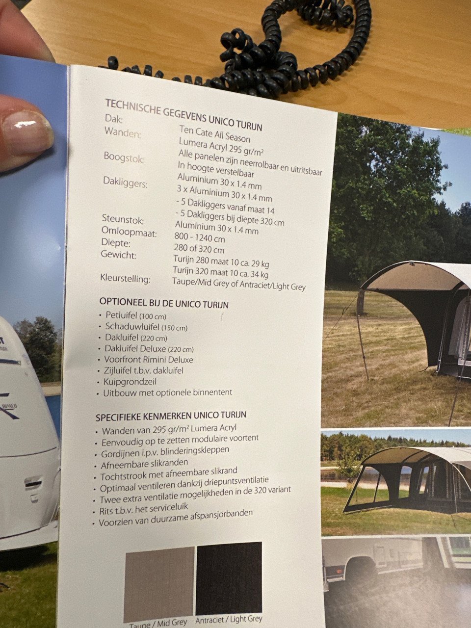 Voortent unico Turijn 280 maat 12 omloop 925-950