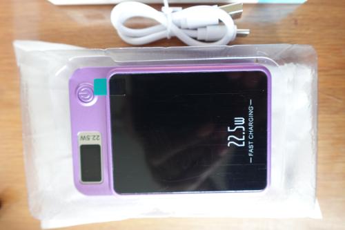 Paarse magnetische draadloze powerbank 10.000 mAh – 22,5W