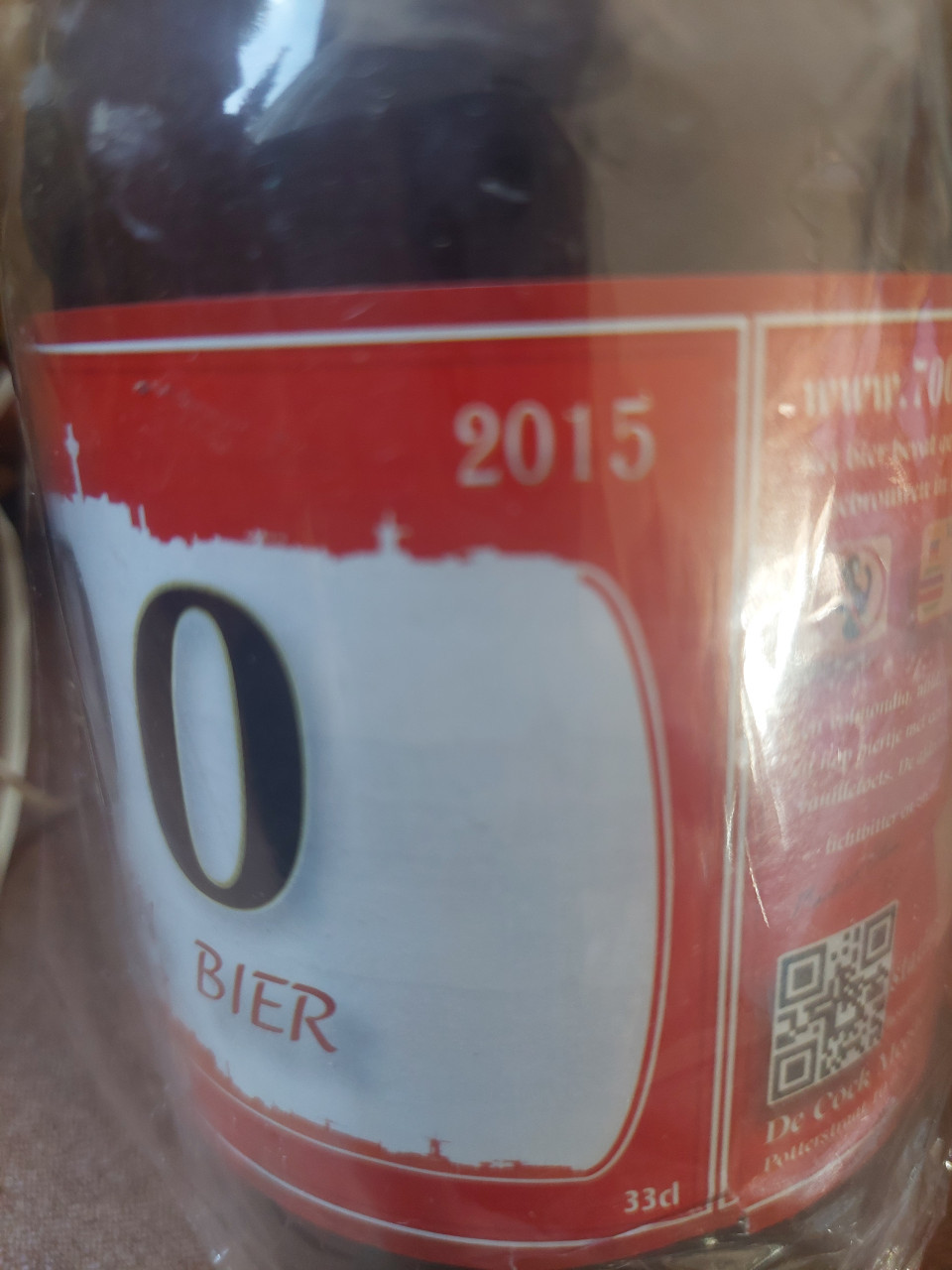 Bierfles blond bier souvenier 700 jr. Vlissingen