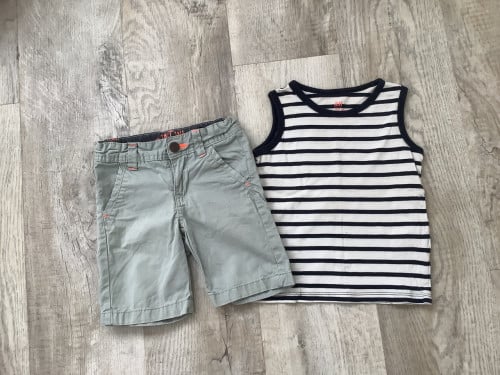 Jongenskleding Korte Broek + Shirt maat 98/104 - Hema + H&M