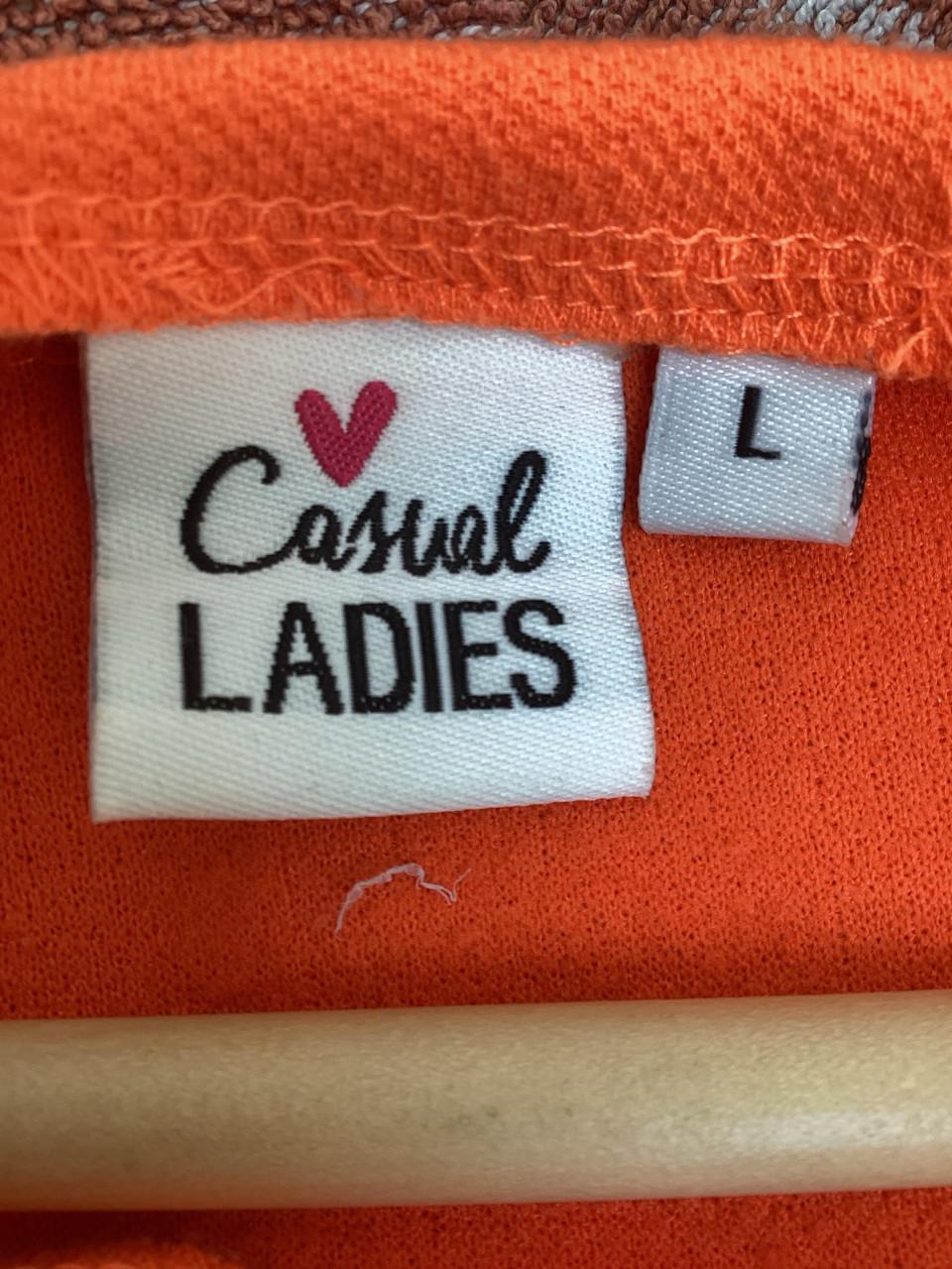 Leuk oranje jurkje leuk voor de zomer maat L