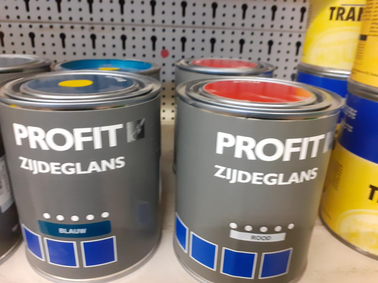 10 blik profit zijdeglans verf voor 15 euro is bijna gratis