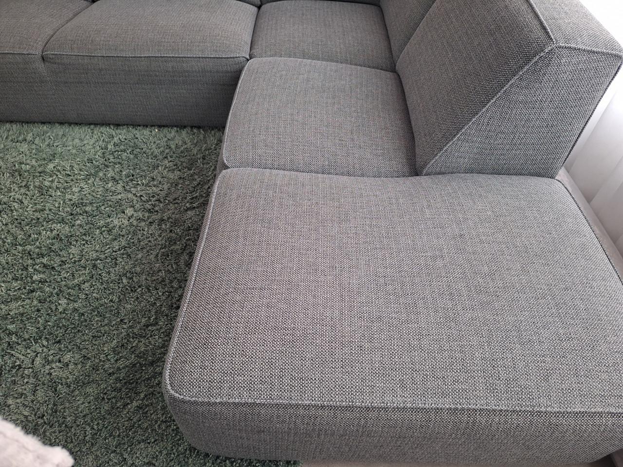 Hoekbank rechts grijs